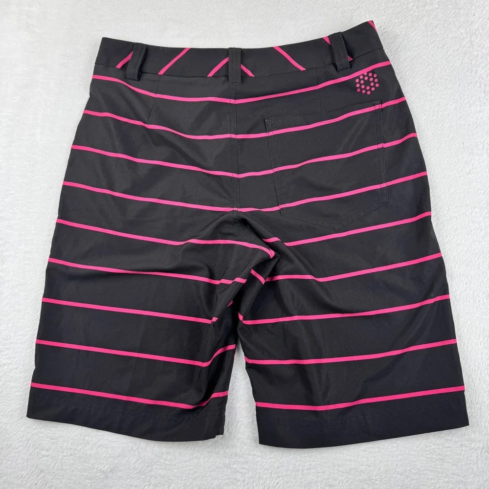 Puma‎ Golf Shorts Mens 30 Black Pink Striped dryCELL Performance